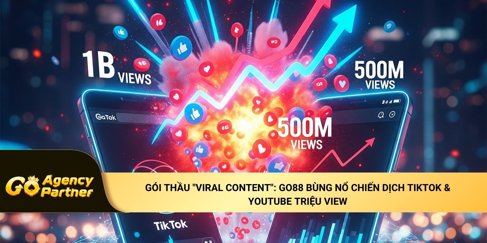 Gói thầu "Viral Content": Go88 bùng nổ chiến dịch TikTok & YouTube triệu view
